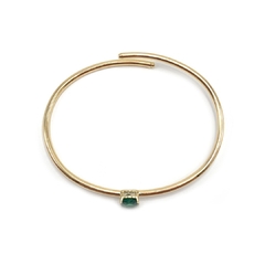 Bracelete esmeralda oval - loja online