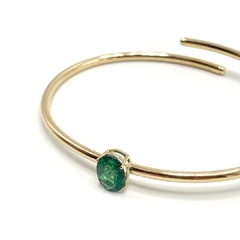 Bracelete esmeralda oval - La Chica de Oro