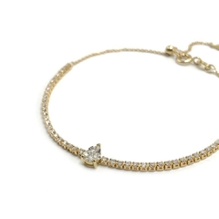 Pulseira Riviera com gota diamante - La Chica de Oro