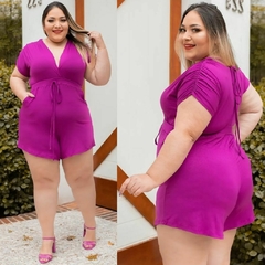 Macaquinho Curto Plus Size Tatiana L - 4 Meninas ® Vestidos & Macacões