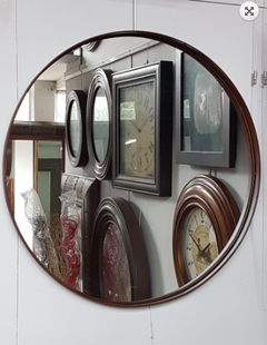 Espejo circular marco hierro OXIDO 45 cm