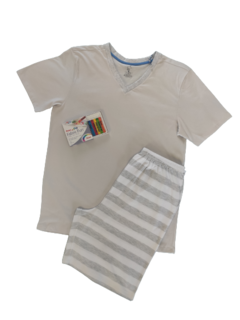 Kit Pijama Curto juvenil Minimalista Masculino + Giz Pentel para tecidos com 7 cores na internet