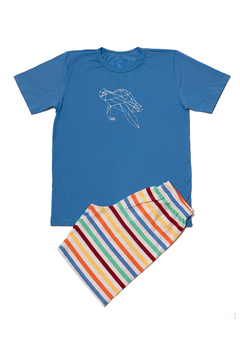 Pijama adulto masculino Flutuar com a Tartaruga Marinha - comprar online