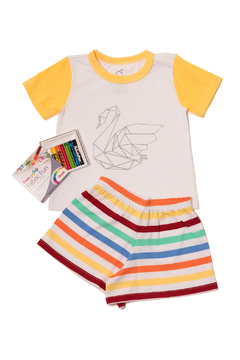 Pijama infantil curto feminino Flutuar cisne - comprar online