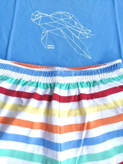 Pijama adulto masculino Flutuar com a Tartaruga Marinha - Nano & Brinco