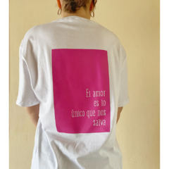 Remera blanca + amor propio - comprar online