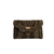 frente da bolsa Clutch de festa Augusta Queiroz em tecido jacquard cashmere marrom