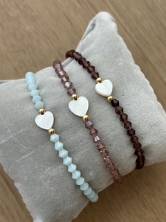 PULSERA HEART (celeste) en internet