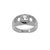 ANILLO CARMIN PLATA 925 CON ZIRCONIA BLANCA, cod int: 115136