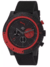 RELOJ ANALÓGICO PUMA CAJA DE PLÁSTICO CORREA CAUCHO NEGRO CON DETALLES EN ROJO MOD: PU103221002