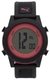 RELOJ PUMA CAJA ACERO Y PLASTICO NEGRO Y CORREA CAUCHO NEGRO DETALLES EN ROJO MOD: PU911071004