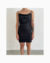 Vestido corto lencero escote negro - comprar online