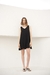 Vestido lino escote V negro en internet