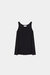 Vestido lino escote V negro - comprar online