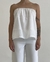 Strapless arrugado blanco - comprar online