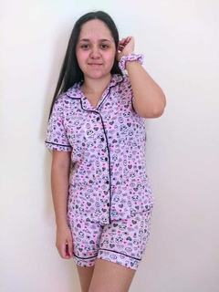 Pijama Americano Pandinha Manga Curta