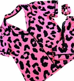 Pijama Americano Animal Print Rosa Fluor. - comprar online