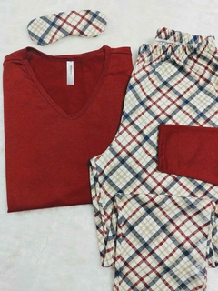 Pijama Masculino Longo Calça Xadrez na internet