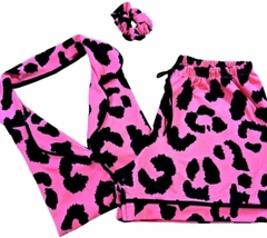 Pijama Americano Animal Print Rosa Fluor. na internet