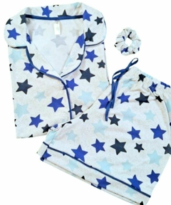 Pijama Americano Curto Blue Star - Annafour