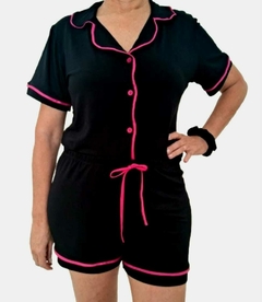 Pijama Americano Curto Black/Pink