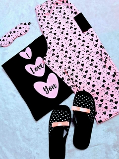 Pijama Feminino Longo estampa I Love You. - comprar online