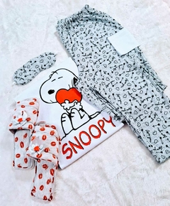 Pijama Feminino Longo Snoopy Love You. - comprar online