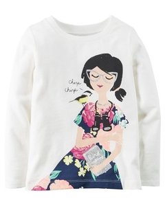 Carters - Blusa Manga Longa Tam 3 Anos Importado Gráf Pássar