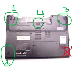 3 Pés Laterais E 1 Superior Da Carcaça P/ Notebook LG S460