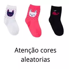 Imagem do Kit 12 Pares Meia Infantil Estampadinha Para Menina