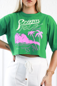 T-Shirt Cropped Rio na internet