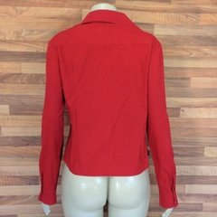 camisa vermelha em algodão cm bordado - Mamá Shop Brechó