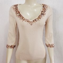 blusa de linha bordada angel - Mamá Shop Brechó