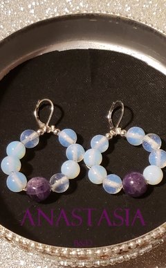 Aros Amatista y Moonstone - Anastasia B&D