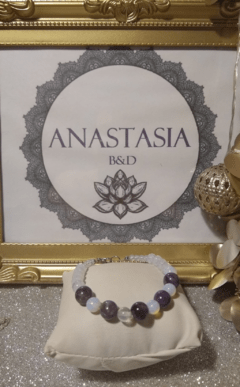 Pulsera Amatista y Moonstone