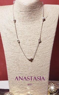 Collar Silver Crystal Cube - Anastasia B&D