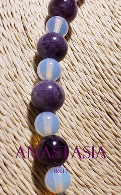 Gargantilla Amatista y Moonstone - Anastasia B&D