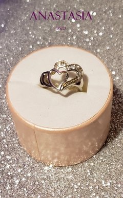 Anillo Silver Crystal Heart