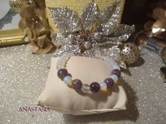 Pulsera Amatista y Moonstone - tienda online