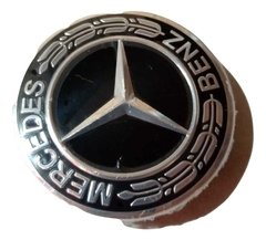 Centro de llanta para Mercedes Benz, 75mm negro y plata - comprar online