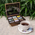 Caja de té o alhajero con tejido andino (9 div.) Mod.9159 - Flecharte