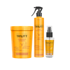 Hidratação Intensiva 1 kg Trivitt + Fluído para Escova 300ml + Reparador de Pontas 30ml