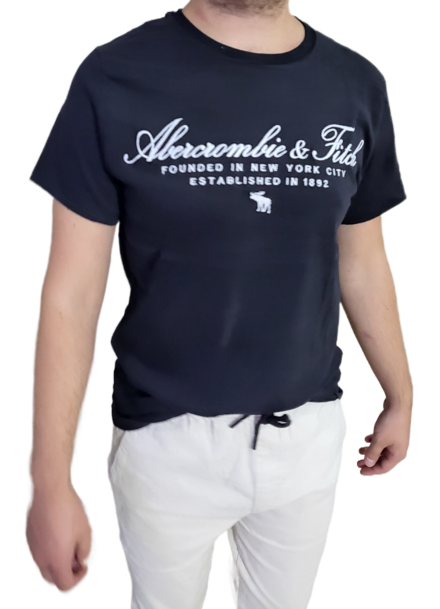 Remera Hombre Abercrombie Fitch Bordada Muscle Fit