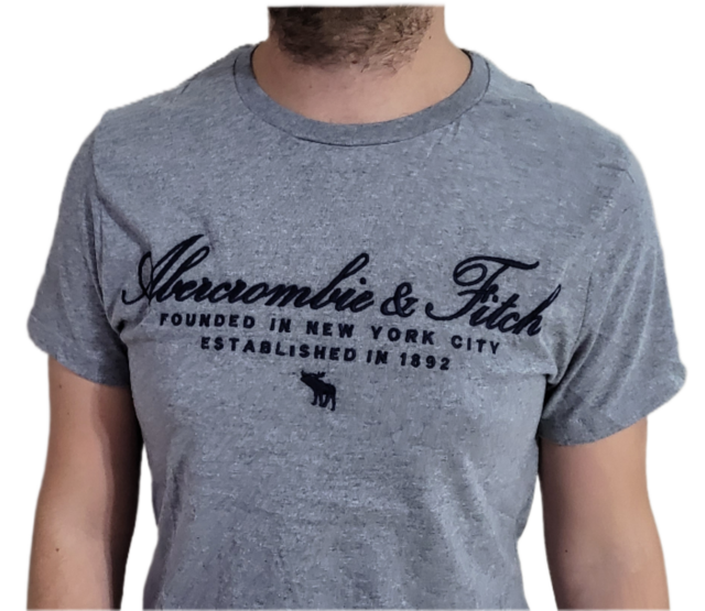 Remera Hombre Abercrombie Fitch Bordada Muscle Fit