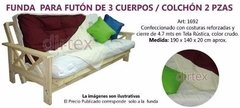 Funda Futon 3 Cuerpos Cruda Rustica(ART 4690) en internet