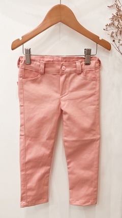 Pantalon gabardina elastizada rosa viejo