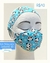 KIT Máscara Infantil 3D Estampa Azul Panda