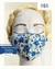 Máscara Elástico adulto e infantil azul floral