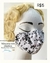 Máscara Elástico floral preto e branco