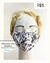 Máscara Elástico floral preto e branco - comprar online